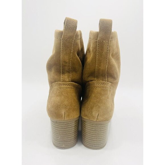 Sonoma Women’s Genuine Suede Brown Ankle Boots Size 7 Chestnut SNKINSLEY Leather - Picture 4 of 8